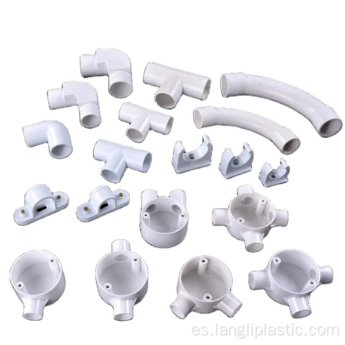 Catálogo de accesorios de tubería de plástico de todos los tamaños de especificación